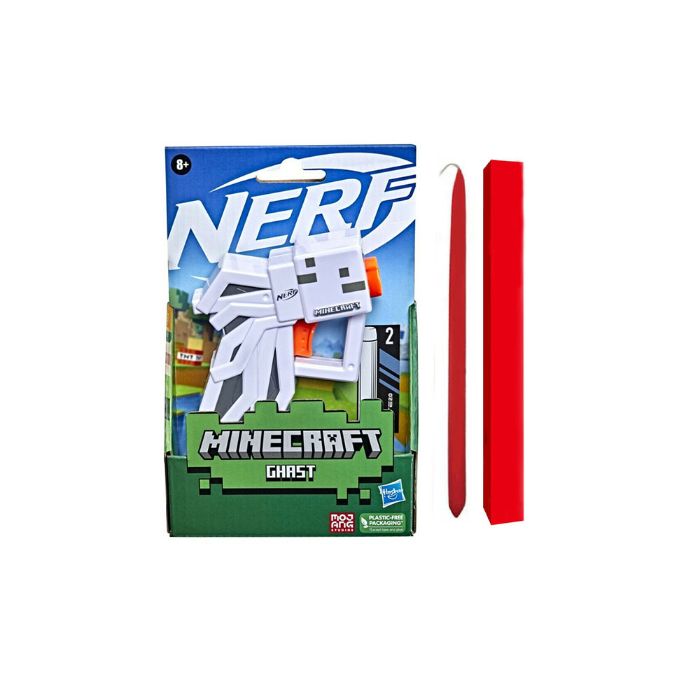 Παιχνιδολαμπάδα εκτοξευτής Nerf Hasbro Microshots Minecraft άσπρο (F4421/F4417A)