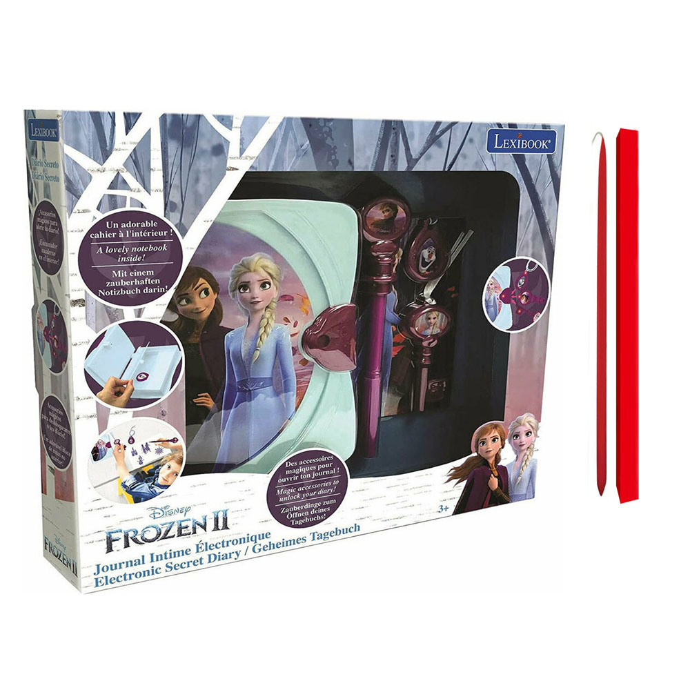 Παιχνιδολαμπάδα μυστικό ημερολόγιο Frozen II με ήχο,φως και μαγικό στυλό Lexibook (SD15FZA)