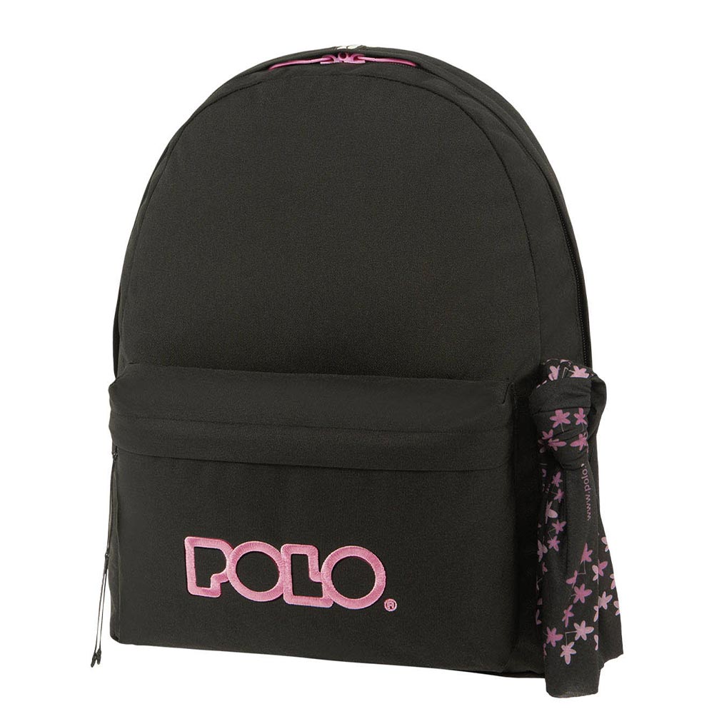 Τσάντα πλάτης Polo original scarf μαύρο με ροζ 2024 (901135-2046)