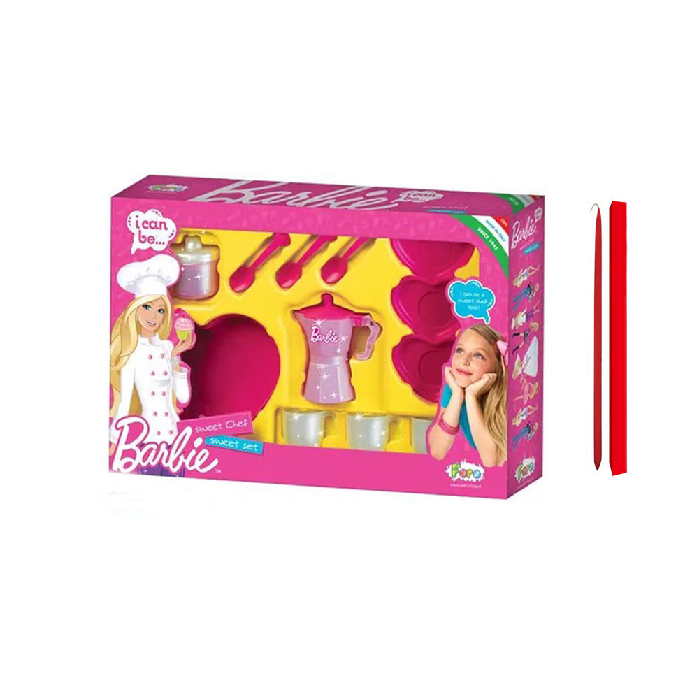 Παιχνιδολαμπάδα  σετ moka καφέ Barbie (2715A)