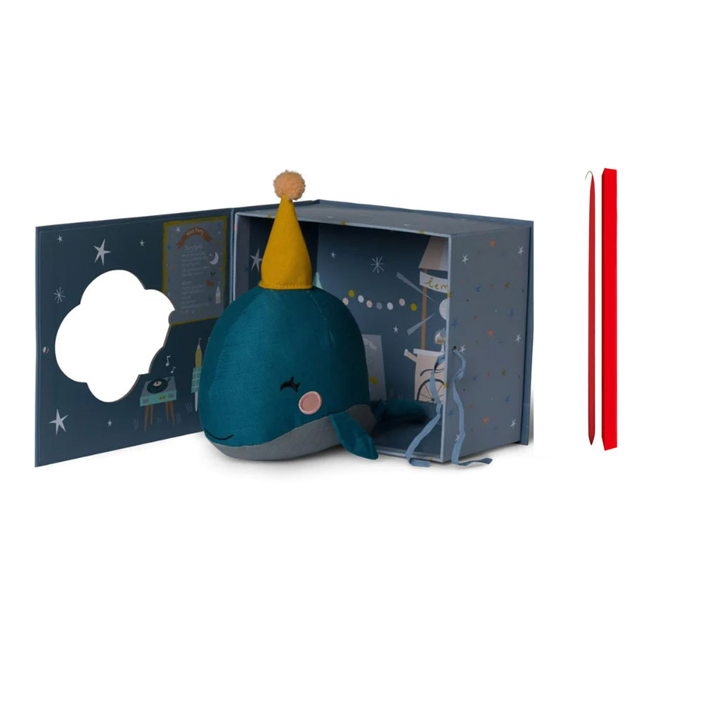 Παιχνιδολαμπάδα λούτρινο Picca LouLou, Φάλαινα 21 εκ σε κουτί δώρου (25.215.013A)