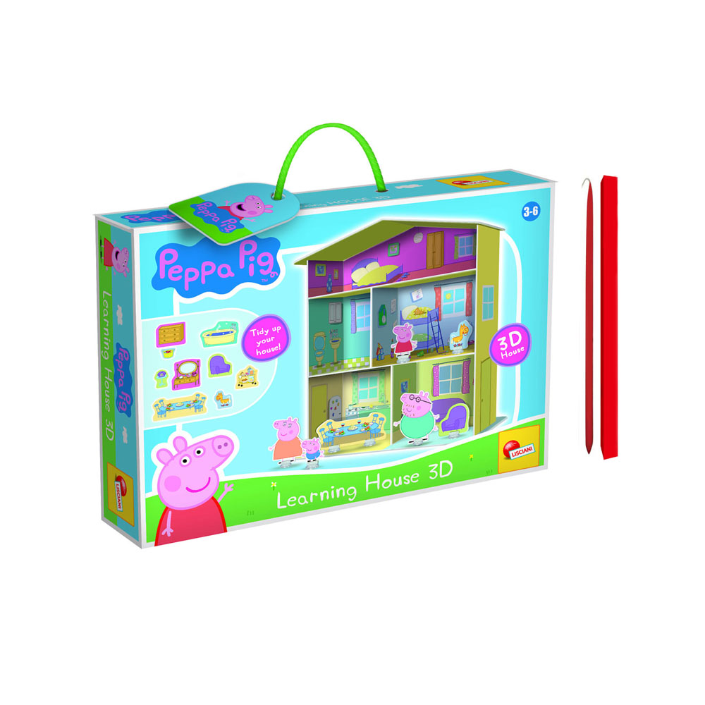 Παιχνιδολαμπάδα παιχνίδι κατασκευής Lisciani Peppa pig learning house 3D (92055A)