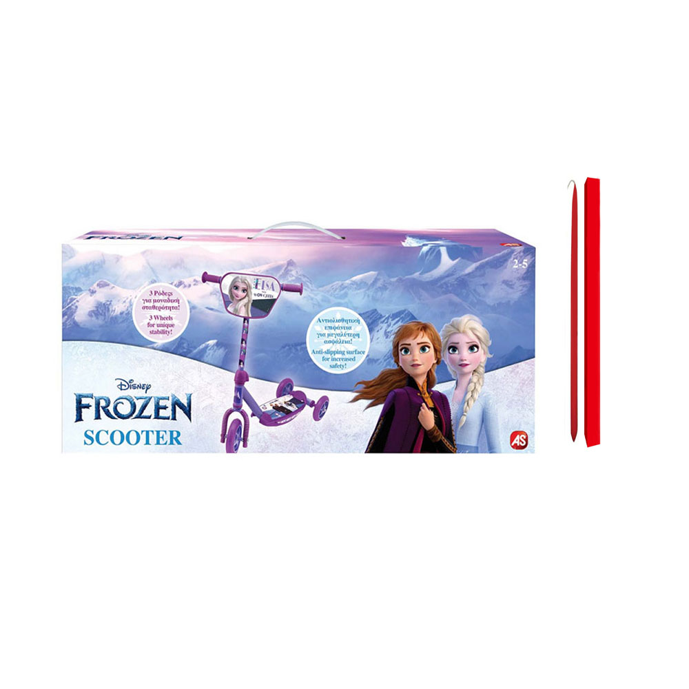 Παιχνιδολαμπάδα παιδικό πατίνι scooter Disney Frozen 2 AS για παιδιά 2-5 χρονών (5004-50222A)