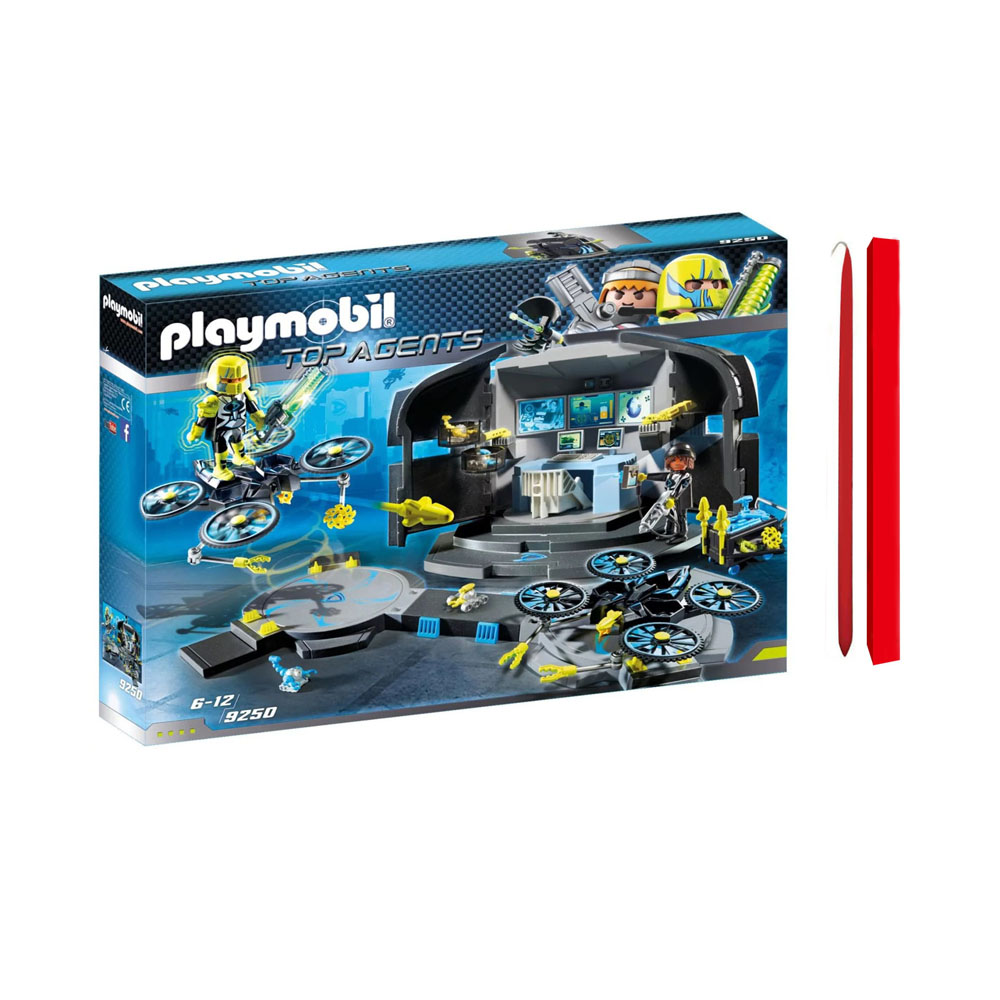 Παιχνιδολαμπάδα  Playmobil top Agents,αρχηγείο του Dr. Drone (9250A)